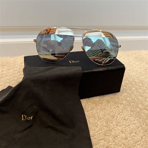 dior aviator split|CHRISTIAN DIOR Split 1 Aviator Sunglasses Silver Blue 1502922 .